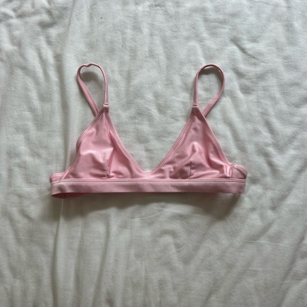 White Fox Boutique Pink Bikini Top